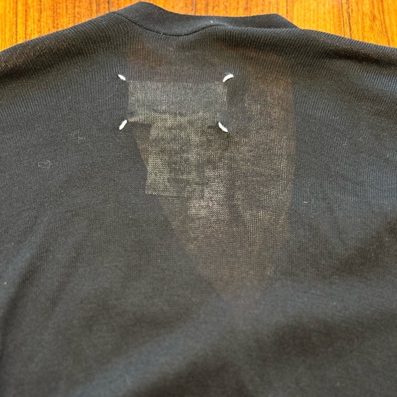 Maison Margiela Black Viscose sleeveless dramatic cardigan - Picture 4 of 6